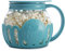 Ecolution Popcorn Micropop brevettato per microonde, vetro borosilicato, coperchio 3 in 1, lavabile in lavastoviglie, prodotto senza BPA, 1,5 litri di snack, colore: verde acqua