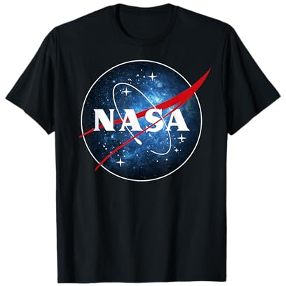 NASA Blue Galaxy Fill Classic Space Icon T-Shirt
