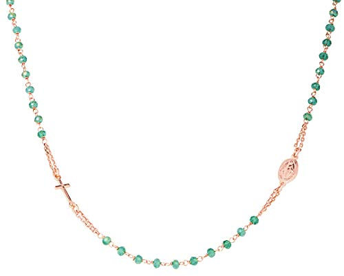 inSCINTILLE Collana Uomo Donna Girocollo Rosario in Argento 925 con Sfere in Cristallo colorato, Unisex Adulto Bambini con cofezione Regalo Inclusa nel Prezzo