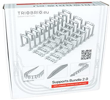 Trixbrix Supports Bundle 2.0 Compatible with Lego City Train Sets 60197 60198 10277 60205 60238 60337
