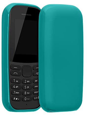 kwmobile Hülle kompatibel mit Nokia 105 (2019) Hülle - weiches TPU Silikon Case - Cover geeignet für kabelloses Laden - Petrol matt