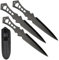 VIKING GEAR *3* schwarze Darts Wurfmesser BLACK ODIN Edition hochwertige Kunai Messer mit Nylon Scheide und Gürtelclip, schwarz