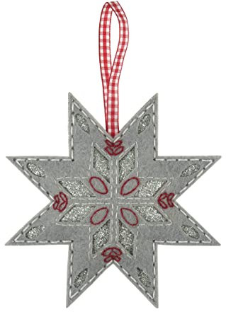 Trimits Christmas Felt Decoration Kits, 12.5 x 13cm, Nordic Snowflake GCK168
