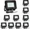 Izrielar 10X LED Strahler Außen, 10W LED Fluter Superhell 900LM Flutlicht, Außenstrahler 3000K Warmweiß IP66 Wasserfest Aussenlampe, Aussenstrahler für Garten, Hinterhof, Türen, Garage, Flur, Auffahrt