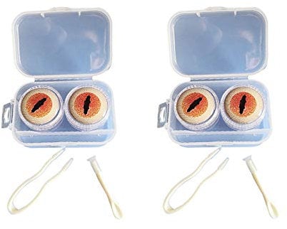 Yuemei Eyeball case Eye Anime Portable Contacts 2PCS Soaking Box Pocket Plastic Beauty Tools (Multicolor, One Size)