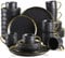 Porzellan-Geschirr, Porzellan-Geschirr-Set mit Goldrand, Dessertteller, Speiseteller, Tasse, Schüssel-Geschirr-Set