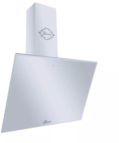 Campana de pared 80 cm GURARI 286 WH 8 Pr/Campana extractora de vidrio blanco/Campana inclinada 1000 m³/h con mando a distancia/Clase A /