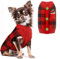 ABRRLO Weihnachten Hund Pullover Dog Sweater Hundepullover Haustier Hundepulli Warm Welpe Kleine Mittel Hunde (S, Rot-schwarzes Karo)