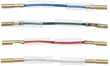 Create idea 4 Stück Sauerstofffreies Kupfer-Anschlusskabel Stereo-Headshell-Draht Premium-Phonographen-Plattenspieler-Draht Elektronisches Zubehör Kupfer 41mm