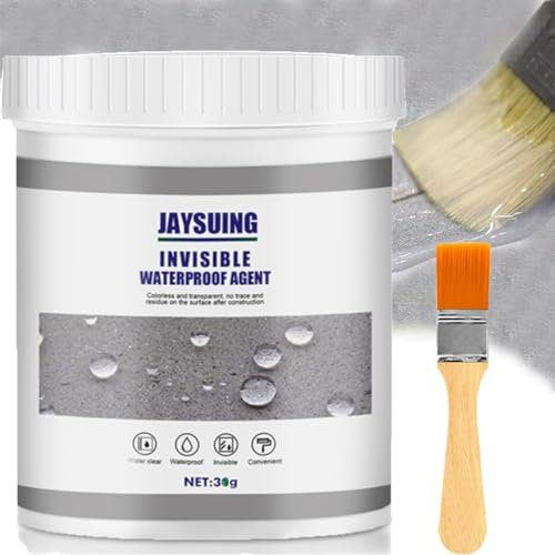 Liquide D'étanchéité Transparent, Adhésif d’étanchéité super puissant, agent de revêtement imperméable transparent, Invisible Waterproof Agent with Brush, Revêtement Imperméable Transparent (300g)