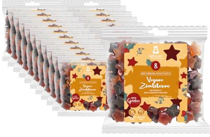 naschlabor x Gute Laune Fruchtsaftbär Weihnachten | sortenreine Fruchtsäfte | Ohne künstliche Farbstoffe und Geschmacksverstärker | Gluten- und Laktosefrei (Vegane Zimtsterne) 23 x 150g