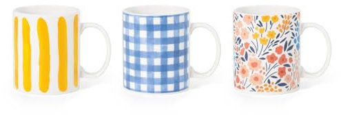 Royal Norfilk Boho Lot de 12 tasses en porcelaine, cylindrique, 320 cc