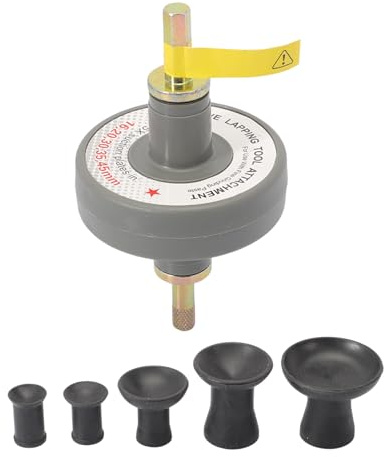 Konuooer Ventileinschleifpaste-Bohrmaschinenaufsatz,Ventil Einschleif Werkzeug Set mit 5 Saugteller in 16 20 30 35 und 40 mm Geeignet für Motorräder, PKW, LKW und Nutzfahrzeuge