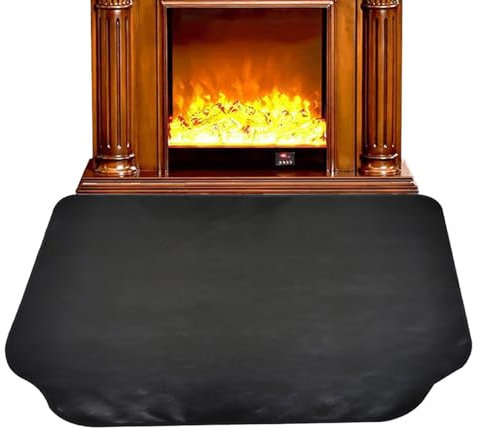 Tappetino in fibra di vetro resistente al calore, double-face, ignifugo, per , cucina, , campeggio, griglie, terrazze, protegge i pavimenti da scintille e braci