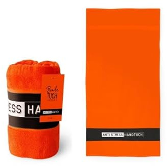 Badetuch Duschtuch Handtuch 70x140 Thema: Mann (Orange - Antistress)