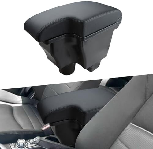 MARCHFA Reposabrazos para CX-3 Accesorios de coche Reposabrazos central sin puerto de carga USB Consola central Accesorios Negro
