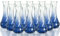 Mini Kleine Vasen Set, 12 Blau Glas Blumenvasen Deko füR Tischdeko, Schmal Glasvase Modern Tisch Hochzeit Home Decor
