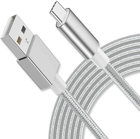 USB C Cable, Type C Charger Cable.s Fast Charging Nylon Braided USB C Charger Cable for Samsung Galaxy S21 S20 fe S10 S9 S8 A21s A20e A51 A71, Huawei P40 P30, OnePlus, LG, Xperia (1 Metre)