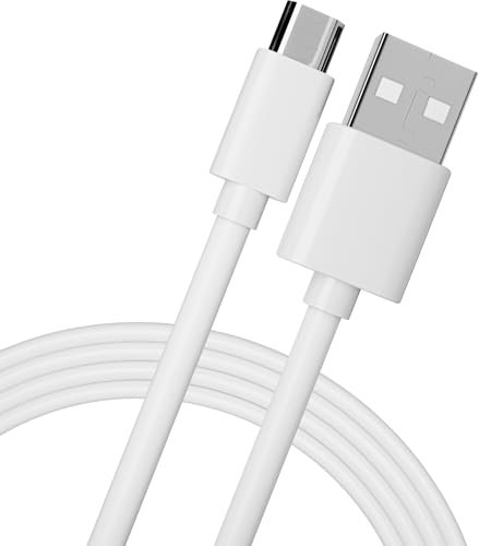 pluX Micro USB Cable 2M, Android Charging Cable, Micro Charging Cable Compatible with PS4 Controller, Samsung Galaxy J5,J7, S7, S7 Edge, S5,S6, Kindle Fire, Fire HD Tablet, HTC, LG, Motorola - White