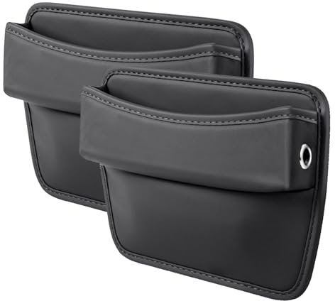 Aufbewahrungsbox Auto Leder, 2 Stück Autositz Lückenfüller Organizer für Mini Cooper Countryman Clubman Paceman Cooper S /Convertible COOPER/R56 ONE/ONE R52 2019-2024, Seat Gap Filler Mittelkonsole, K