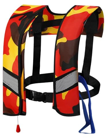 Schwimmweste für Erwachsene, aufblasbare Schwimmweste, lebensrettend für Bootfahren, für Damen und Herren, Auftriebshilfe für Wassersport, Sicherheit für Erholung am Meer, Kreuzfahrtschiff