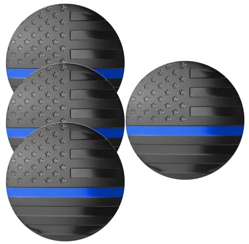 Zentrale Abdeckung für Autonabe, Dekoration für Auto-Felgen, Radnabe, 4 Stück, amerikanische Flagge,