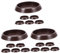 Alipis 18 STK Möbelmatte Tischbein-Pads Bodenschutz für Couch Bodenschutz für Sofas Untersetzer runde Couch Rutschfester Stuhlradstopper Couchstopper für den Haushalt Plastik Brown