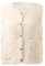 2024 Gilet en Molleton Polaire Doux sans Manche Coupe Classique Femme Grandes Taille Filles Couleur Unie Blouson Mode Bouton Matelassée sans Manches Veste avec Poches Gilet sans Manches (5-White, M)