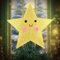Gejoy Niedlicher Stern Weihnachtsbaumspitze Filz Stern Weihnachtsbaum Dekoration Glitzer Stern Baumspitze Gold Weihnachtsdekorationen für Weihnachtsbaumspitze Xmas Urlaub Party, 7,87 Zoll