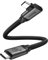 Silkland Câble USB C 3.2 Gen2×2 Coudé, 20Gbps Transfert Données, USBC vers USBC Court 30CM, PD3.1 240W 48V/5A Charge Rapide, 5K/4K@60Hz, Câble Type C pour PSSD, Dock, Android Auto, MacBook, iPad Pro
