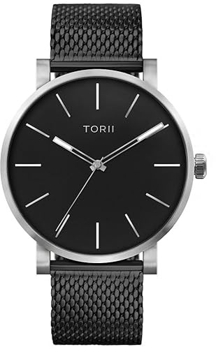 TORII Herrenuhr S45BG.BS, klassisch schwarz, zum Schwimmen.