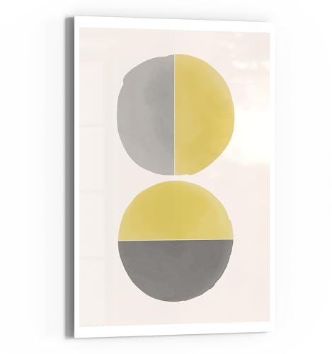 DEQOART Glasbild Echtglas | Motiv Zen Eklipse | vertikal einteilig 40x60 cm | schöne Dekoration | Wandbild für Wohnzimmer, Schlafzimmer, Flur & Küche | moderne Wanddeko