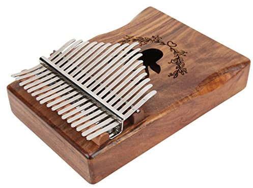 Kalimba 17 Keys Tragbares Daumenklavier mit Melodie-Hammer für Familienfreunde-Acacia-Holzfinger-Instrument