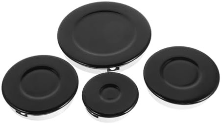 Holibanna Concave Surface Flame Cap Set for Gas Burners Durable Cooker Hat for Efficient Cooking for Double Burner Electric Cooktop Portable Stove Top Use