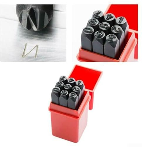 Metallstempel-Set, 9 arabische Zahlen, Stanzwerkzeug für Leder, Holz und Schmuck, Bastelprojekte (3 mm)