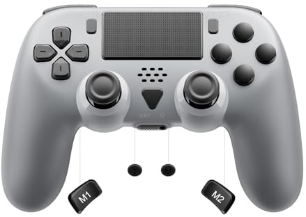 Suoxiom Wireless Controller for PS5 with RGB, Programmable Back Buttons, Macro & Turbo – Bluetooth Gamepad with Microphone, 6-Axis Sensor, 3.5mm Audio Jack, Compatible with PS5 Pro/Slim/PC