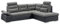 Stella Trading JAKARTA Ecksofa mit Schlaffunktion und Stoffbezug, Schwarz / Anthrazit - Ausziehbares Schlafsofa mit steckbaren Kopfstützen & Kissen - 260 x 103 x 219 cm (B/H/T) Rechts