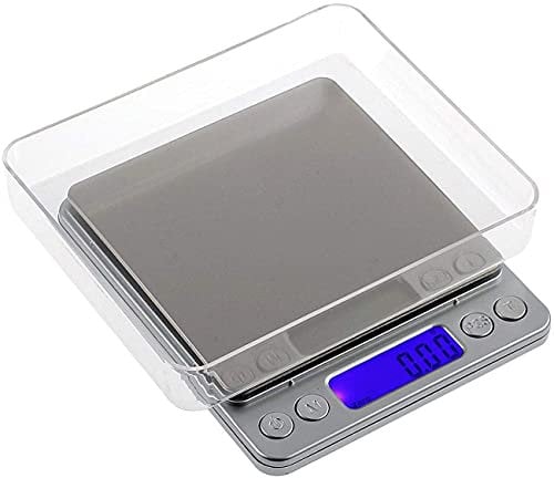 Pluscom 0.01g-500g Grams Smart High-precision Electronic LCD Display Pocket Digital Jewelry Gold Parcel Postal Weight Weighing Cooking Food Kitchen Scale Ultra Slim Design Batteries Included