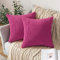 MIULEE 2er Set Kissenbezüge Kord Kissenhülle Dekorative Kissenbezug Sofakissen Couchkissen Dekokissen Zierkissenbezug Deko Kissenhülle für Wohnzimmer Schlafzimmer 45x45 cm Rosa Rot