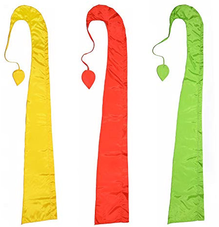 Pink Pineapple Drapeau Festival Coloré Soie de Parachute : Drapeau Fête Plage 2 Mètres de Tissu Imprimable - Aucun Mât Inclus - Ensemble de 3 (Jaune, Orange, Vert)