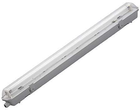 LED Feuchtraumleuchte Feuchtraumwannenleuchte 60cm Kellerleuchte Wannenleuchte lagerbeleuchtung Lager Hallen Decken Leuchten Keller Beleuchtung wasserdicht ip 65 Warmweiß Austauschbare LED-Röhre