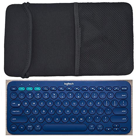 AF-WAN Neopren-Schutzhülle für Logitech K480 / K380 Bluetooth-Tastatur und Arteck HB030B tragbare kabellose Tastatur, Schwarz
