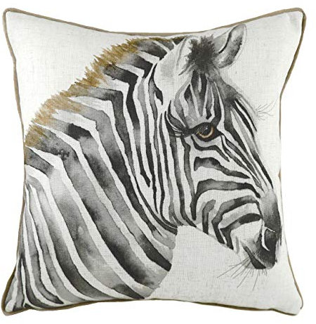 Evans Lichfield Safari Zebra MB Kissenbezug, Weiß, 45 x 45cm