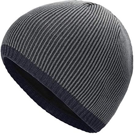ZLYC Herren Winter Strickmützen Dick Warm Slouch Beanie Mütze(Einfache Navy),Gr. Einheitsgröße
