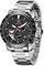 BY BENYAR - Reloj para Hombre, Impermeable, cronógrafo Luminoso, clásico, Relojes de Pulsera de Piel, Gran Esfera Fecha, analógico, para Hombre, Regalo Elegante, Acero Negro, Stainless Steel, Pulsera