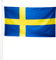 KliKil Bandiera Svedese 90x150 cm - Tessuto da esterno resistente alle intemperie 150x90 cm con 2 occhielli metallici. Swedish Flag giardino decorazioni