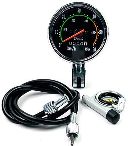 - Retro Look Analog Manuel Tachometer Fahrradcomputer Tacho Geschwindigkeitsmesser Kilometerzähler Fahrrad jurfahr