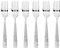 Sambonet 52522A55 Cortina - Set di Forchette da dessert monoblocco in acciaio inox 18/10, 6 pezzi