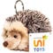 Uni-Toys - Hérisson avec Porte-clés - 13 cm (Longueur) - Animal de la forêt - Peluche, Doudou, Marron