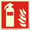 Brandengel® Hochwertiges Schild Feuerlöscher PVC nachleuchtend selbstklebende Schaumschicht 300 x 300 mm Symbol-Schild F001, Kunststoffplatte DIN EN ISO 7010 DIN 67510 ASR A1.3